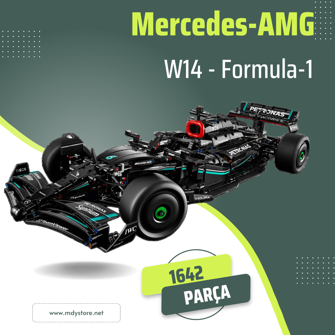 Yüksek Hız ve Heyecan: 1642 Parçalık Mercedes-AMG W14 Model Seti