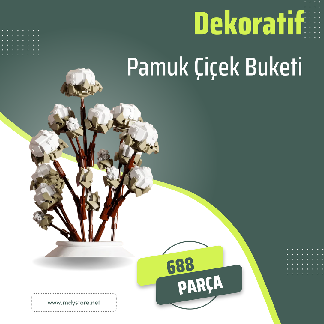 Sadelik ve Zarafetin Temsilcisi: 688 Parçalık Pamuk Çiçeği