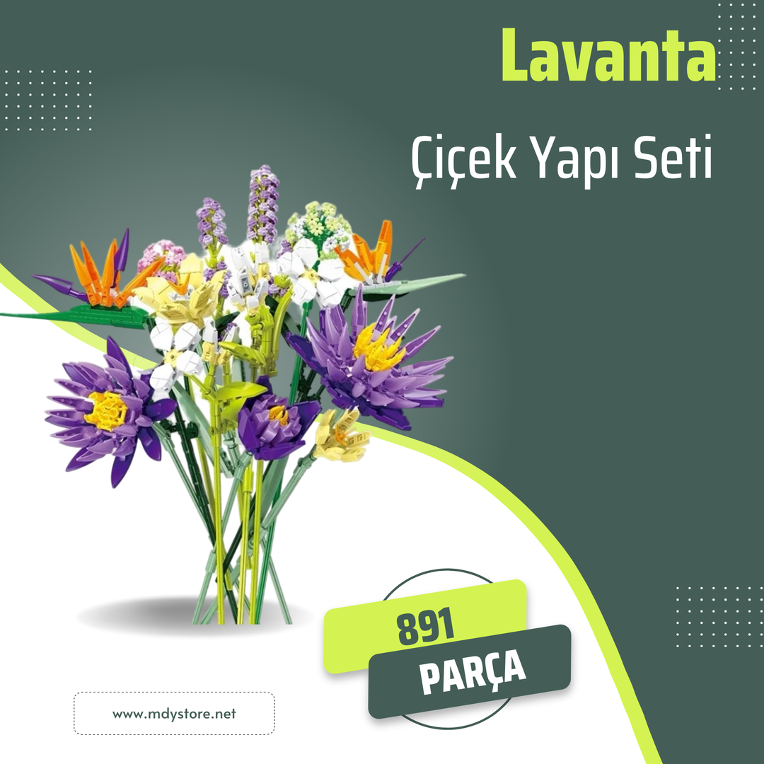 Lavantanın Büyüsü: 891 Parçalık Lavanta Çiçek Buketi