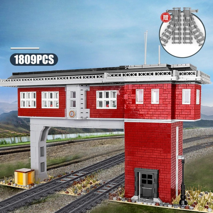 MOULD KING Tren Sinyal İstasyonu