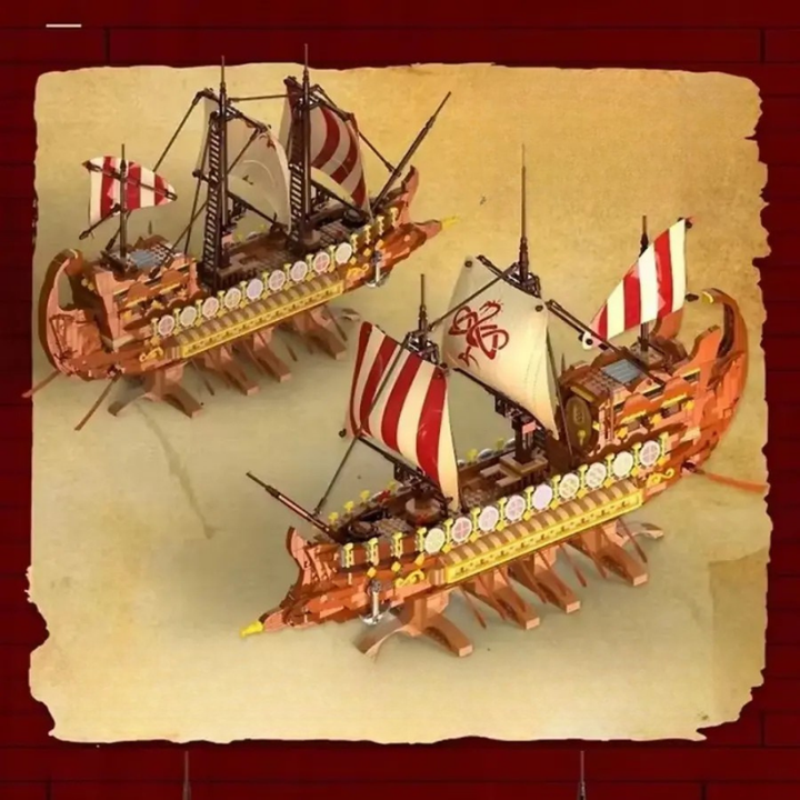 BAKA Tarihi Uzun Antik Viking Savaş Gemisi