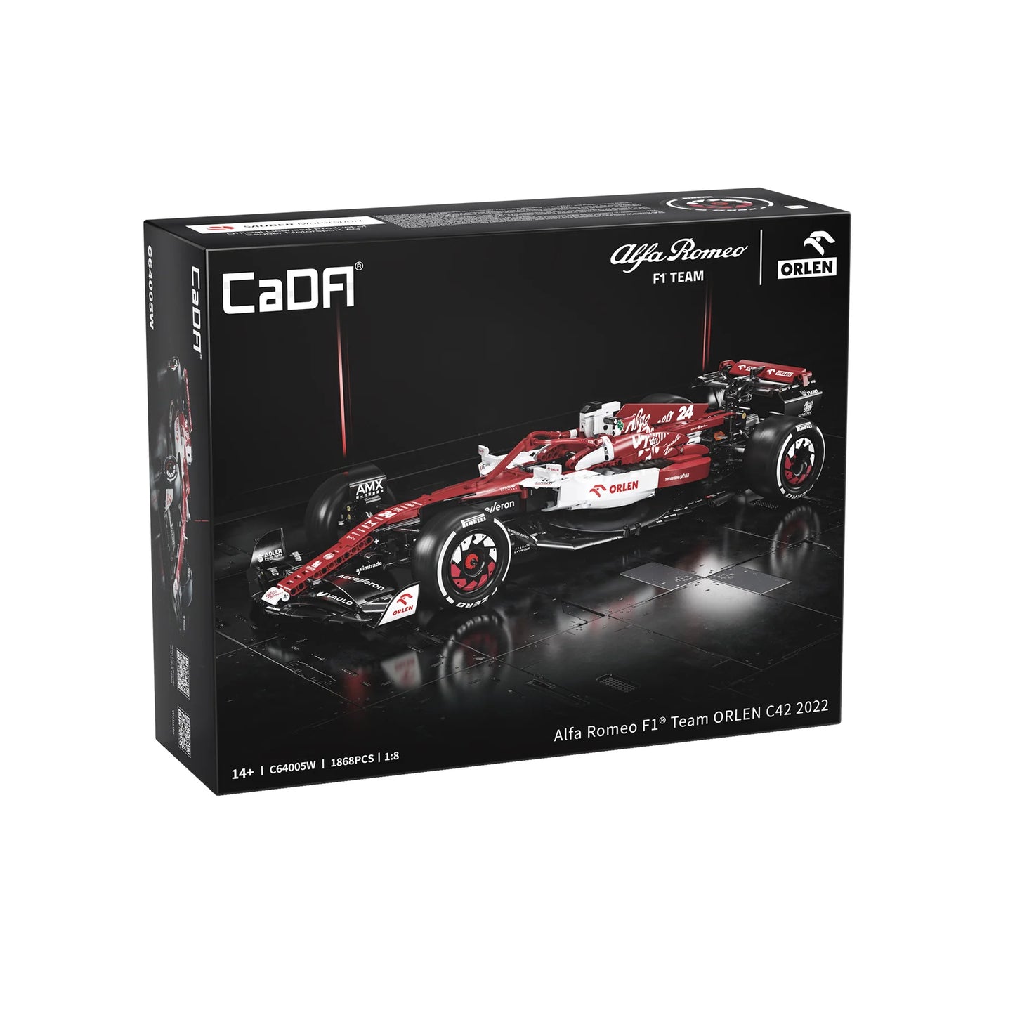 CaDA C64005W - Alfa Romeo F1 ORLEN C42 1:8 Ölçekli 1868 Parça Yapı Seti