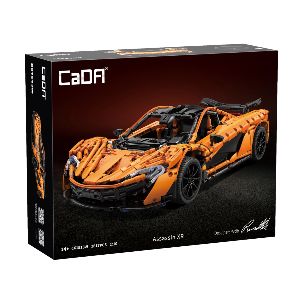 CaDA C61513W McLaren P1 GTR Assassin XR: 3617 Parçalı Yüksek Detaylı Teknik Yapı Seti