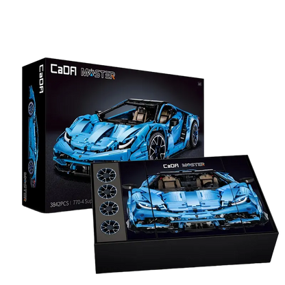 MDY™ - CaDA C61041 Lamborghini Centenario: 3842 Parçalık 1:8 Ölçekli Motorize Model Araba Kiti