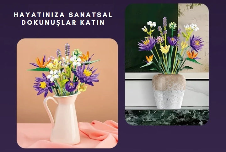 Su Zambağı Çiçek Buketi Yapı Seti
