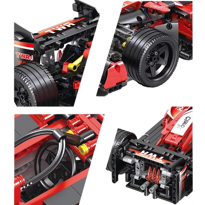 MDY™ - Ferrari SF71H 1380 Parça Uzaktan Kumandalı Yarış Arabası Modeli - Yüksek Detaylı Yapı Seti