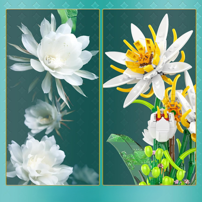 MDY™ - 835 Parça Epiphyllum Yapı Seti - Gerçekçi Orkide Kaktüs Modeli