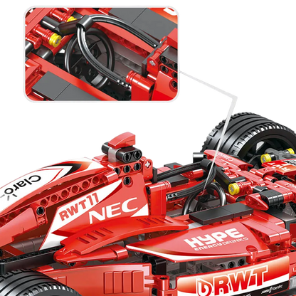 MDY™ - Ferrari SF71H 1380 Parça Uzaktan Kumandalı Yarış Arabası Modeli - Yüksek Detaylı Yapı Seti